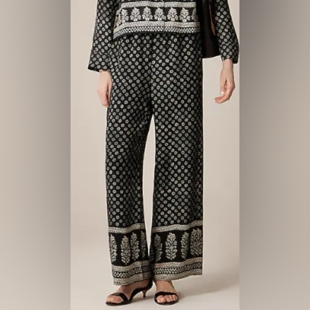 J. Crew Black and White Patterned Pants